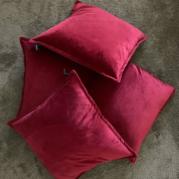 Other Four Burgundy Couch Pillows Poshmark